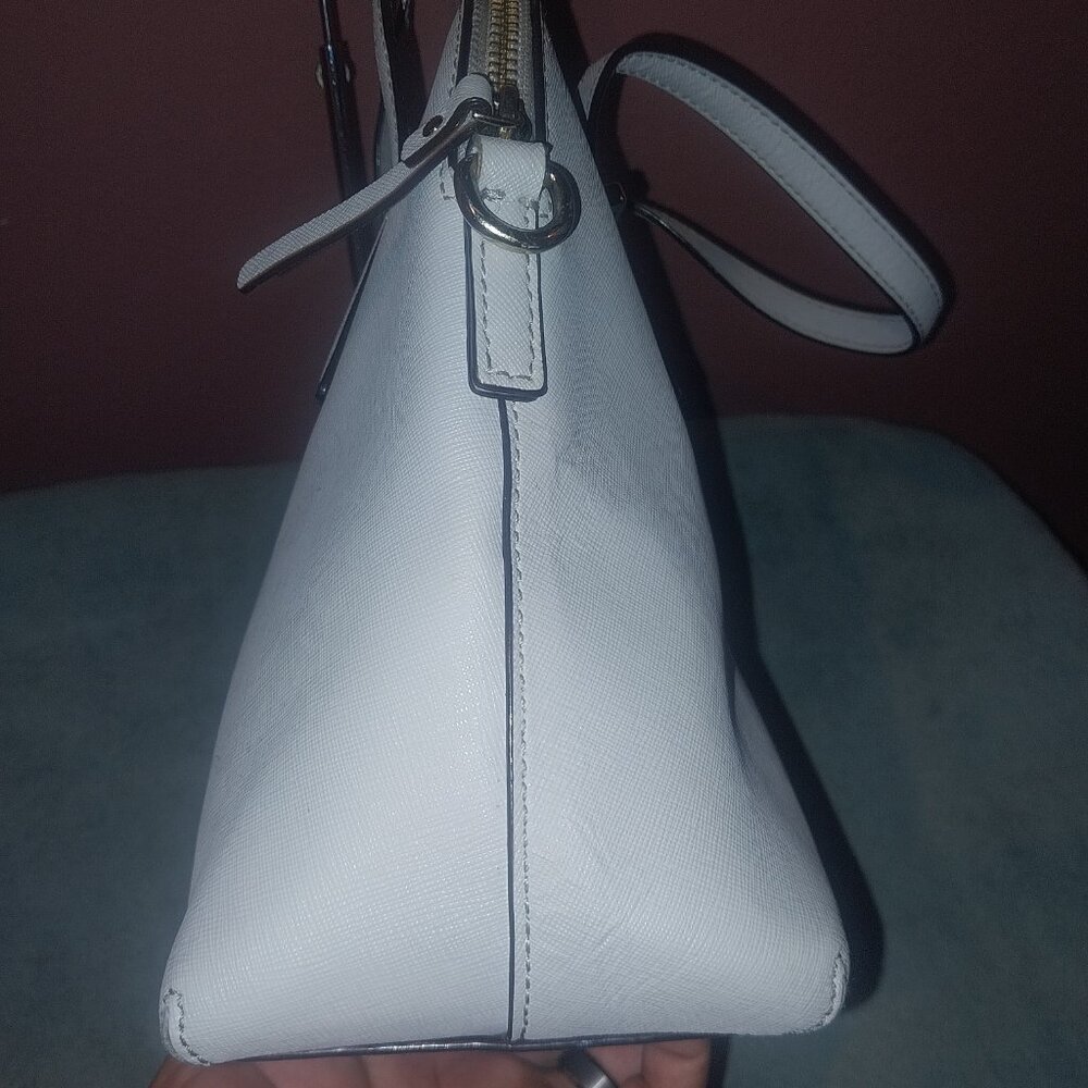 KATE SPADE 2WAY LIGHT GREY LEATHER CROSSBODY/ HAND BAG - Picture 9 of 15